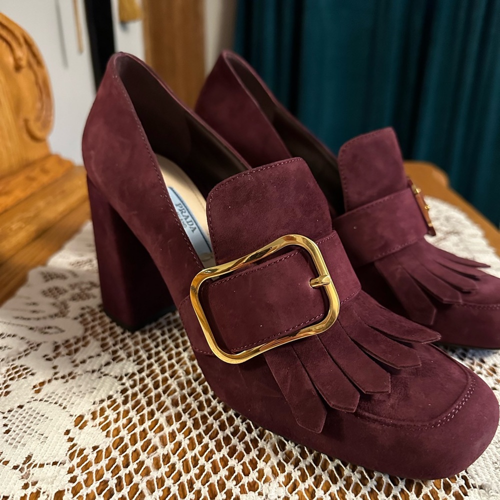 Gorgeous Prada Stacked Heel Shoes